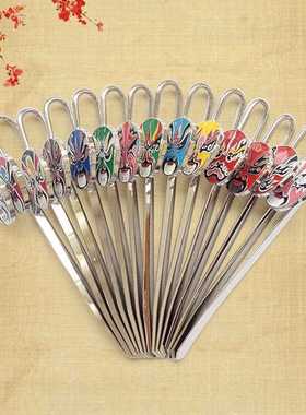 直销新款京剧脸谱书签金属古典中国风礼品书签老外特色工艺品出国