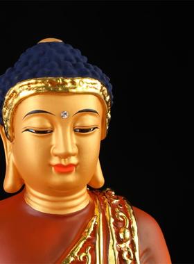 佛像摆件释迦牟尼佛琉璃客厅装饰 树脂释迦摩尼禅意 桌面家用摆放