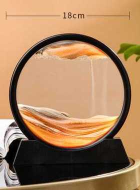 创意艺术流沙画摆件沙漏家居客厅酒柜电视柜办公室轻奢装饰品礼物