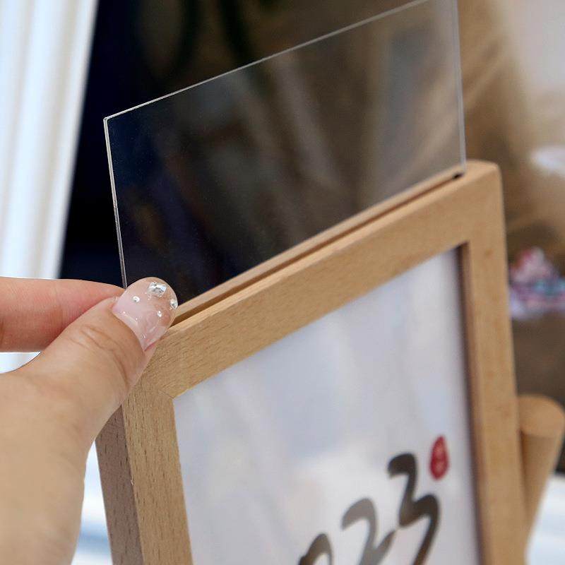 直销新款手工木质创意相框桌面简约文艺摆件实木旋转相框床头柜装,淘宝优惠券,粉丝福利购,淘宝优惠卷