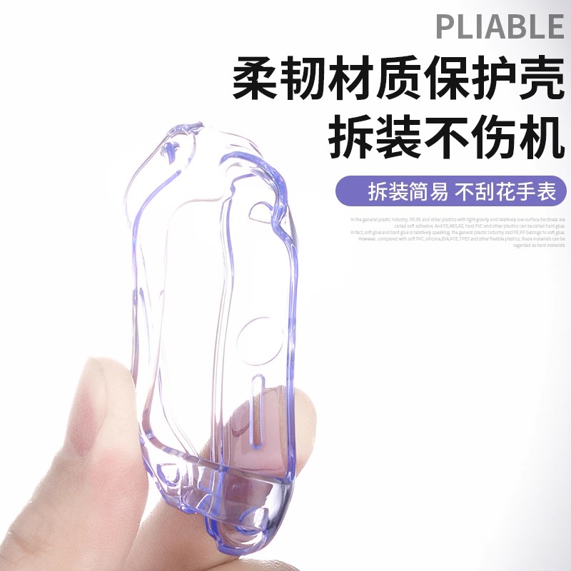 适用于华为儿童手表5X保护壳钢化膜5Xpro学生电话手表软胶保护套AHP-AL10透明壳专用防刮防摔表套保护膜配件 - 图1