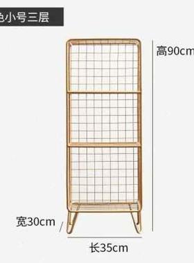 风铁艺落地置物架多层角落客厅玄关床头卧室房间收纳架子.o