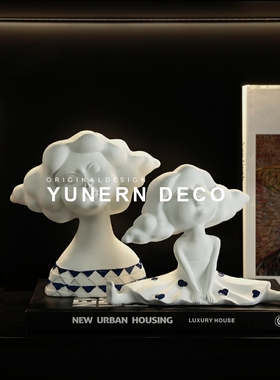 样板间样品屋展示中心现代艺术创意人物雕塑摆件家居客厅儿童房软