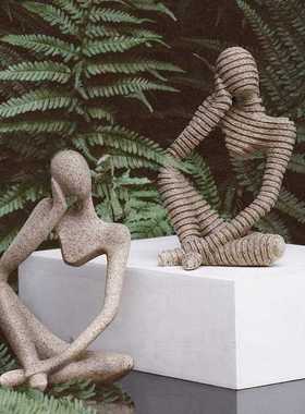 新款直销欧式简人物创意摆件 玄关酒柜样板房复古装饰品家居书房