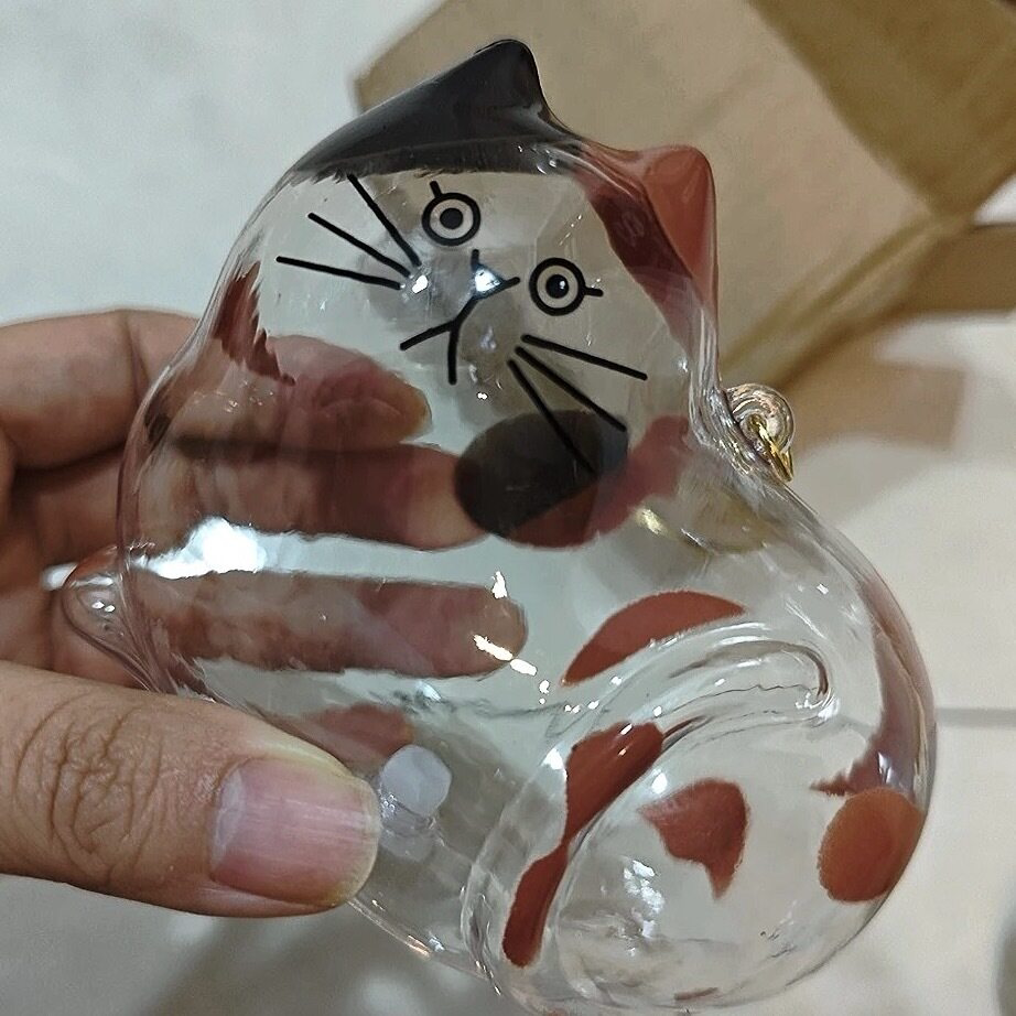 Extra Large Cat Hair Keychain Capsule Charm Gacha Storage Souvenir Collection Bag Transparent Cat Hair Storage Box