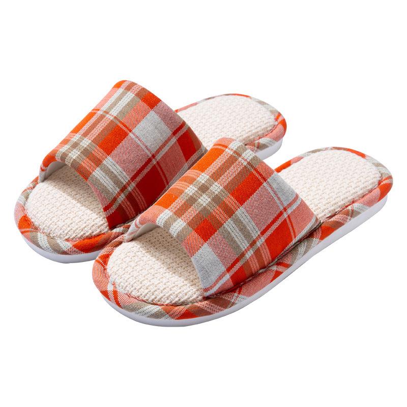 直销新款新款夏季情侣亚麻拖鞋女室内居家用日式防滑四季棉麻凉拖 - 图3