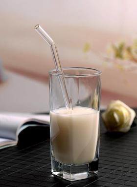 直销新款透明耐热高硼硅环保吸管外贸爆款亚马逊总长20CM玻璃吸管