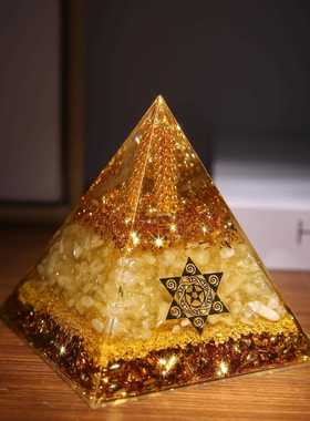 新款直销外贸跨境亚马逊爆款吸金金字塔能量塔树脂摆件家居摆件