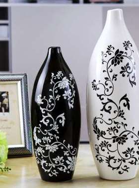 现代简约花瓶花插客厅家居装饰品创意电视酒柜陶瓷工艺品摆件