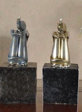 抽象电艺饰术坐物姿女KD749人工艺品欧式家居装品客厅酒柜时尚视