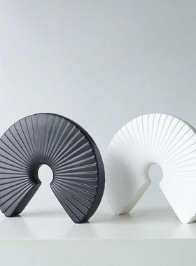 现代档抽象条纹艺术个性众样板间居酒柜小装高饰BJ10119品摆家设