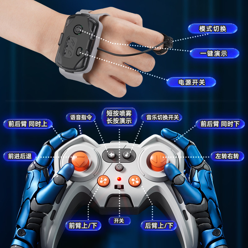 儿童声控电动智能语音机器小狗八轮特技手势感应遥控汽车男孩玩具,淘宝优惠券,粉丝福利购,淘宝优惠卷