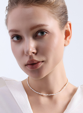 TRK时尚珠宝极光淡水客旭keshi珍珠项链女18K金设计气质百搭送礼