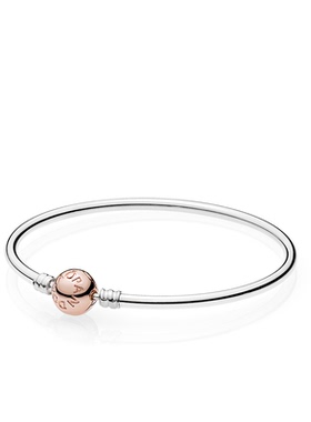 Pandora潘多拉奥莱双色链扣手镯双色素链百搭简约轻奢DIY