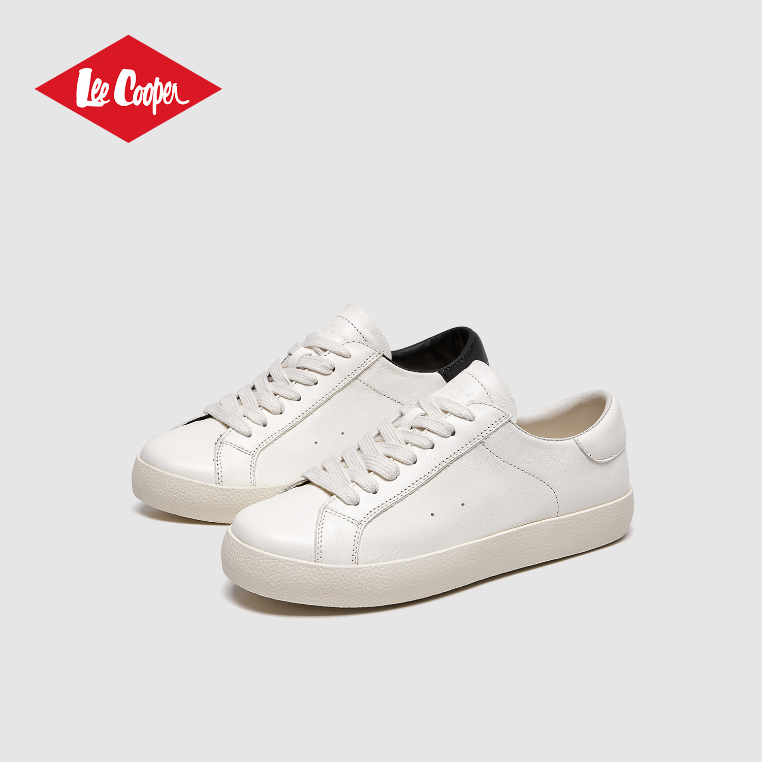 Lee Cooper平底小白鞋女2025新款秋季轻便运动休闲鞋百搭板鞋,淘宝优惠券,粉丝福利购,淘宝优惠卷