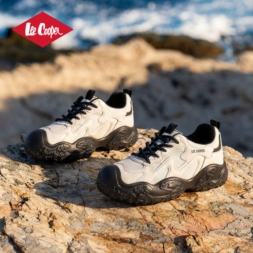 Lee Cooper2026新款老爹鞋女夏季网面透气户外徒步登山运动鞋复古 - 图1