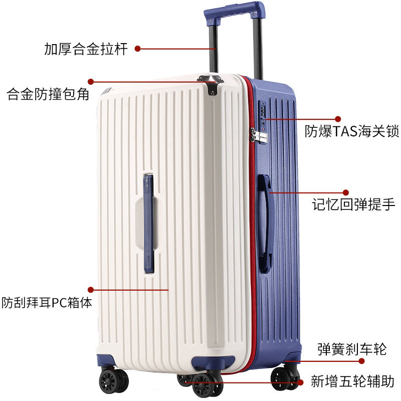 正品行李箱大容量密码箱加厚拉杆箱旅行箱万向轮静音登机超厚 - 图1