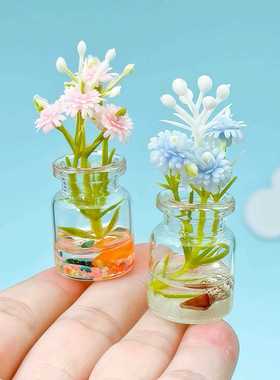 新款直销网红超亮夜光花瓶仿真花朵ins风创意车载室内中控台桌面