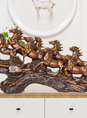 新款直销八骏雄风马摆件中式客厅电视柜老板办公室装饰品公司开业