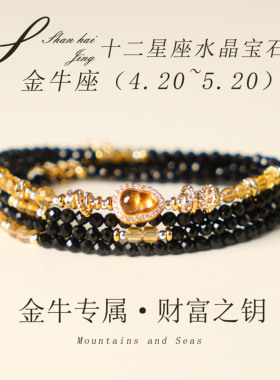 黑碧玺项链母亲节礼物十二星座