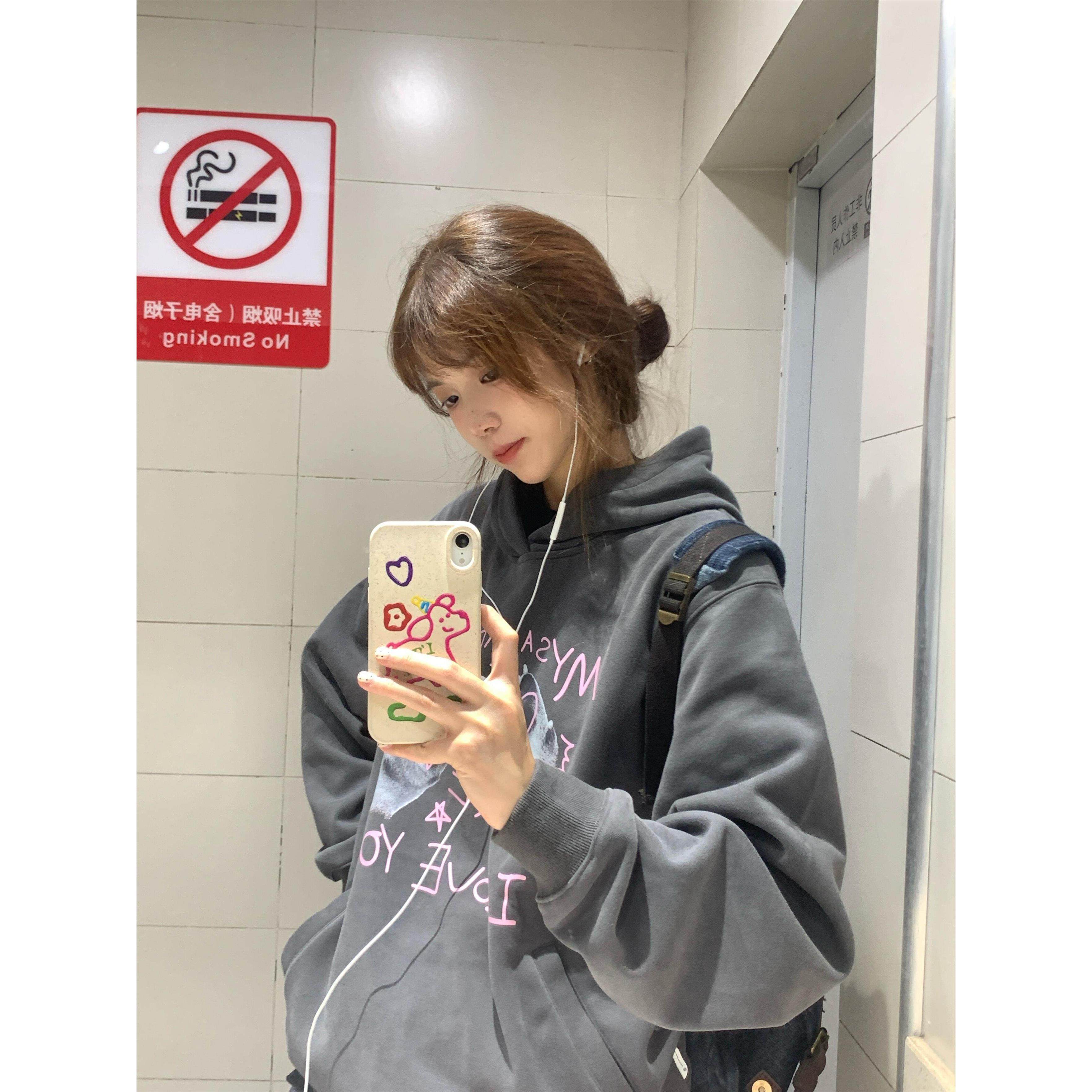 猫爪印花重磅加绒加厚连帽卫衣男女2025新款秋冬宽松美式慵懒外套,淘宝优惠券,粉丝福利购,淘宝优惠卷