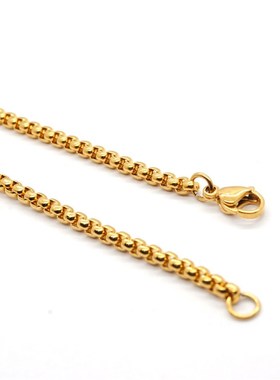 极速MxGxFam  50 60 70 cm x 3 mm Titanium steel Hiphop Gold C