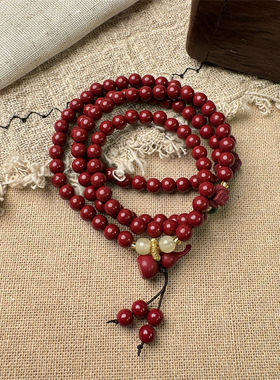 新中式108颗中国风朱砂手串手链