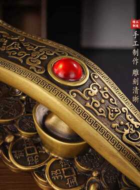 新款直销黄铜如意家居摆件吉祥如意金属工艺品办公家居礼品