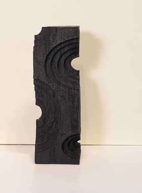 新款直销现代简约艺术白色黑色树脂摆件 样板间售楼处抽象波纹处