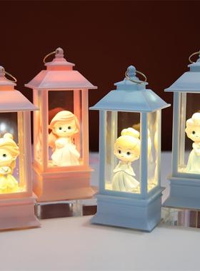 新款直销卡通梦幻童话公主茶话会水晶灯树脂工艺品家居卧室桌面装