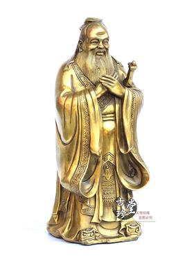 新款直销纯铜孔子站像摆件 大小号孔夫子客厅办公室铜像 工艺礼品