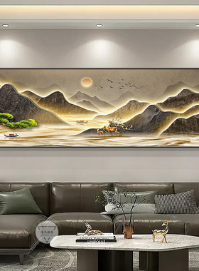 日照金山客厅装饰画旭日东升挂画