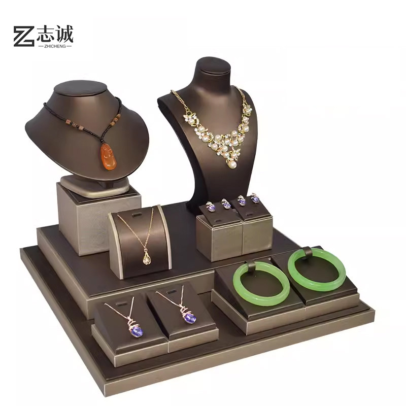 Jewelry window counter display stand set