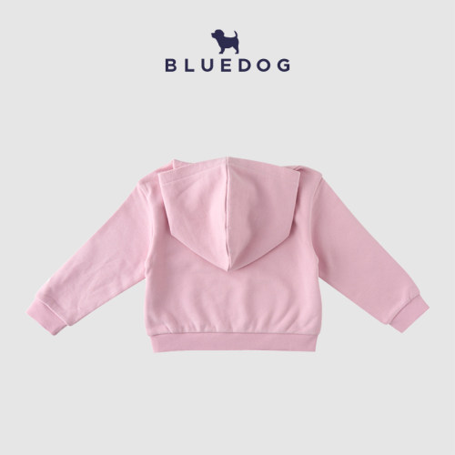 BLUEDOG蓝狗韩国进口秋冬连帽男女童装保暖套头连帽休闲卫衣 - 图0