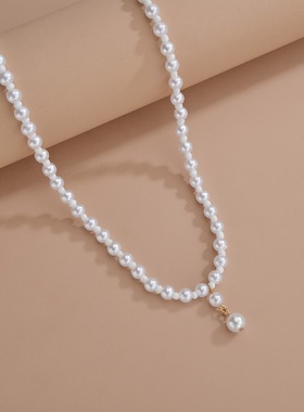 波西米亚海洋风松石海星树脂爱心阴阳太极米珠珍珠软陶项链