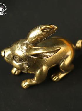 黄铜十二生兔钥匙扣车挂件吊坠铜币虎鼠牛羊龙蛇猴鸡狗猪地摊爆款