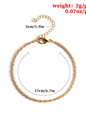 欧美跨境饰品 热销跑量索链手链 地摊合金饰品手饰