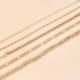 European and American cross-border fashion accessories, simple metal chain, retro creative snake chain anklet five-piece set