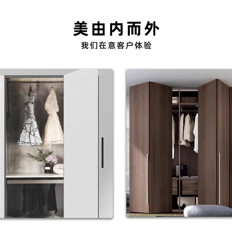 衣柜折叠推拉移门轨道静音缓冲阻尼吊滑轮平移门路轨导轨五金配件 - 图2