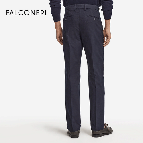 【秋冬新品】FALCONERI25年男时尚经典舒适高腰棉质休闲裤UPL0023 - 图3