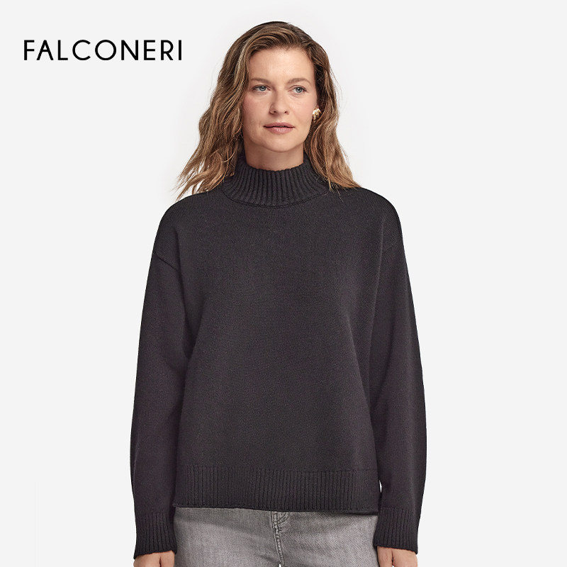 【季末折扣】FALCONERI女士宽松高领毛衣新年山羊绒针织衫DML428J,淘宝优惠券,粉丝福利购,淘宝优惠卷