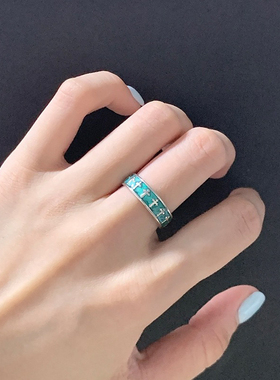 复古vintage十字架滴胶戒指男女小众设计中古风指环ins食指戒高级