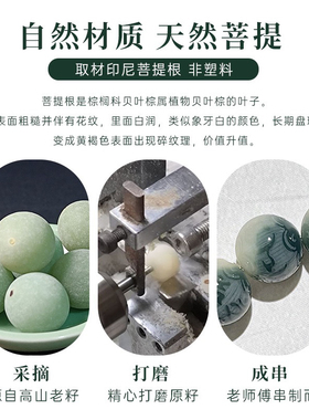 雕刻六字真言菩提手串变色款单圈十二星座绕指柔文玩手链男女款