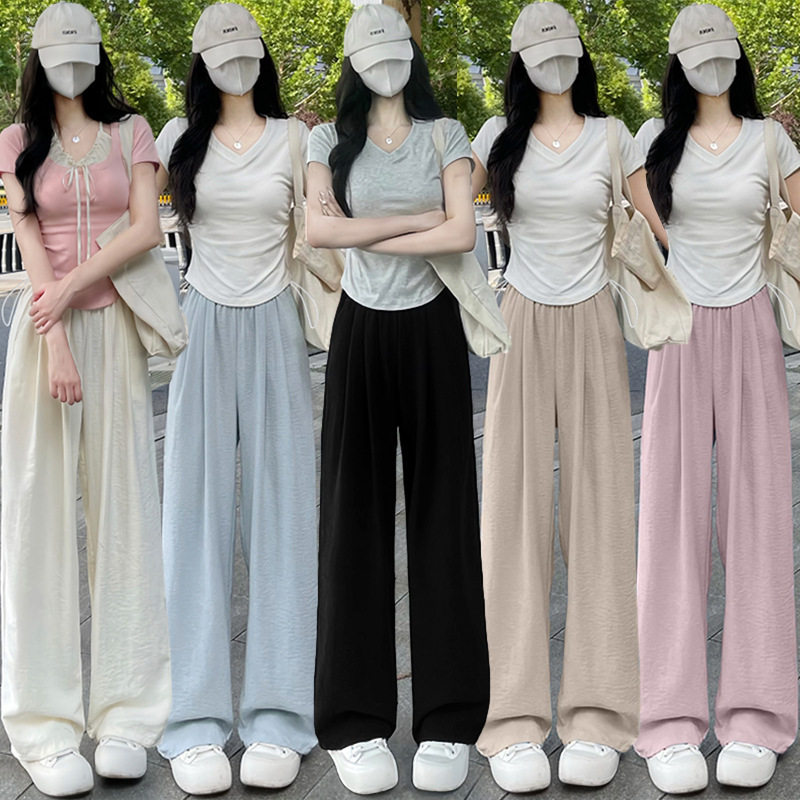 孕妇裤阔腿裤2025薄夏季孕妇芙裤感奶肌理款夏季直筒显款瘦长宽松,淘宝优惠券,粉丝福利购,淘宝优惠卷