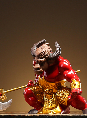 陶瓷招财牛摆件客厅桌面酒柜牛装饰工艺品牛气冲天牛年开业礼品