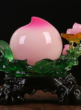 生日寿桃摆件工艺品父母老人祝寿礼物仙桃摆件送长辈大寿贺寿礼品