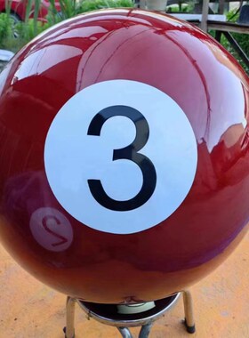 黑8台球厅摆件黑八不锈钢8号台球桌球俱乐部前台S装饰开业创意礼