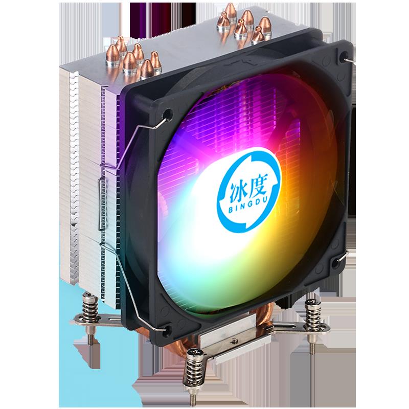 6热管CPU散热器12CM静音风扇LGA1700pwm温控调速2011x99I5I7I9X79 - 图1