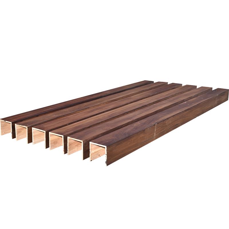 老榆木实木装饰梁假梁悬吊式天花板空心梁覆古中古风诧寂老榆木板 - 图3