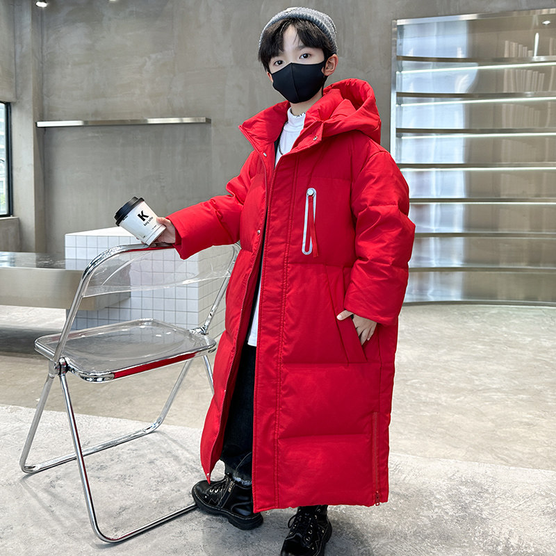 儿童羽绒服男童中长款2025新款冬季过膝长款男中大童加厚保暖外套,淘宝优惠券,粉丝福利购,淘宝优惠卷